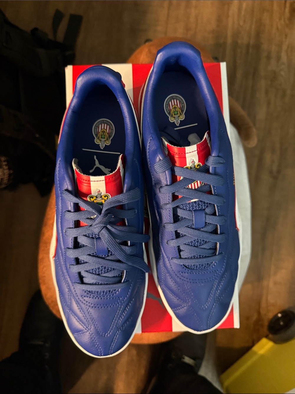 Puma Navy Blue, White & Red Chivas Trainer - Picture 5 of 7